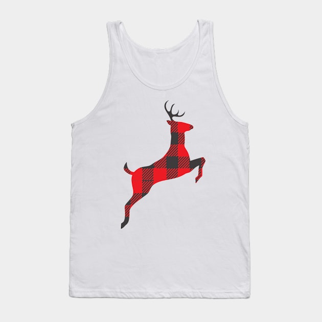 Christmas Reindeer Tank Top by Rise And Design